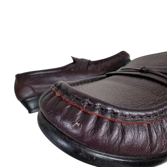 SAS Women’s Size 7 Loafers Brown Leather Comfort Moc Slip On Casual Shoes - Picture 5 of 8
